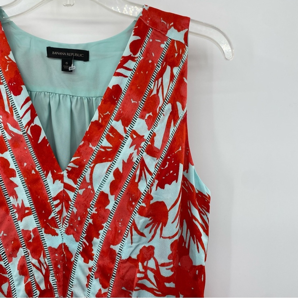 Banana Republic Sleeveless Summer Floral Dress size 6 - Picture 6 of 12